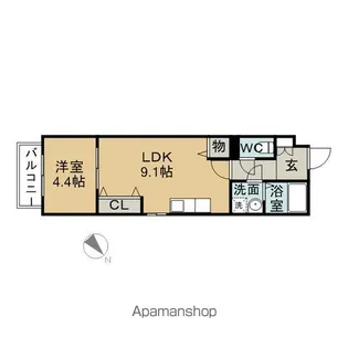 Le ciel中村日赤【3階】の間取り