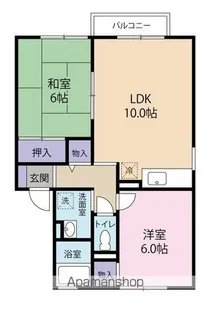 シャルムフルーレB棟【2階】の間取り