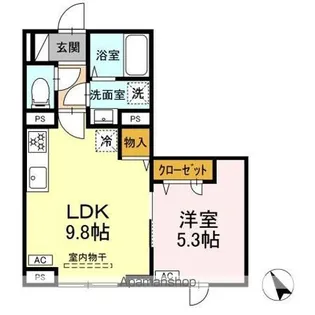 セレスティア中台【1階】の間取り