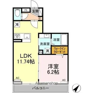 アヴァンス宝町【1階】の間取り