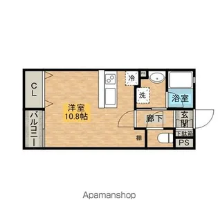 フェリオOGAWA A棟【104号室】の間取り