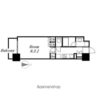 ヒヴィ・カーサ名駅西【14階】の間取り
