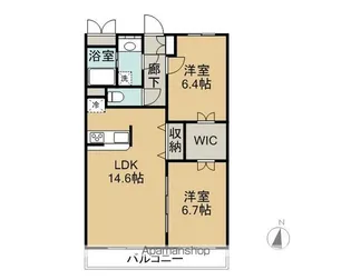トゥー・ル・モンド【3階】の間取り