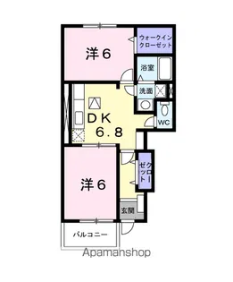 サニープレイスA【1階】の間取り