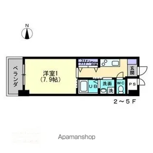 ミモザヒルズ古町【602号室】の間取り