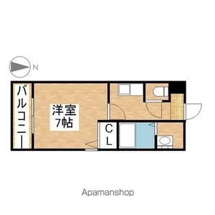カーサ・ラ・フォンテ【107号室】の間取り