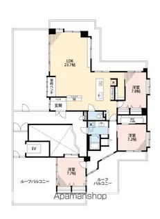 センターパーク大濠【701号室号室】の間取り