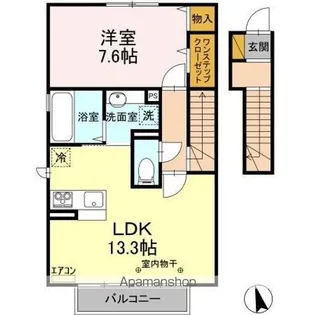 ノールロワール B【2階】の間取り