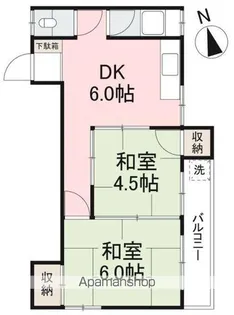 豊千マンション(ほうせん)【2階】の間取り