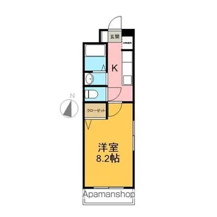 グランストークボナール【206号室】の間取り
