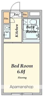 ペティネール四谷【105号室】の間取り