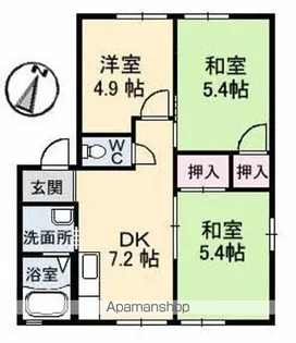 タカセコーポ C棟【1階】の間取り