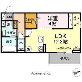 DーROOMやはた【1階】の間取り