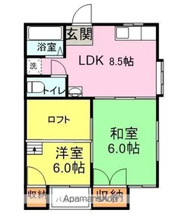 サンレジデンスAOI【201号室】の間取り