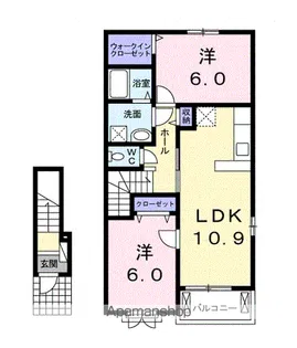 フィールドハウス C【2階】の間取り