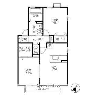 リビングタウン南花島 B【2階】の間取り
