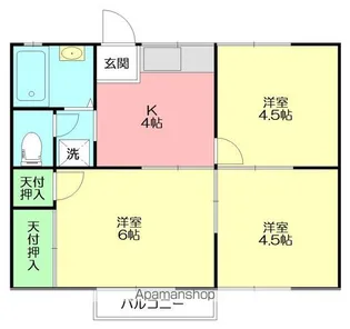 パークサイド善行【2階】の間取り