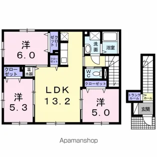 カポサルド【2階】の間取り