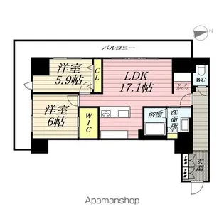 ナナアーク荒町【9階】の間取り