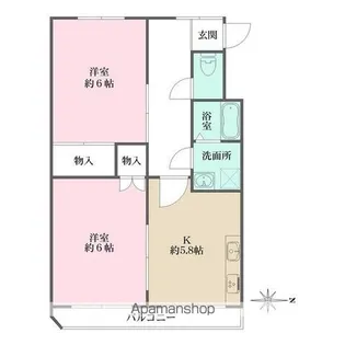 サニーハイツ【1階】の間取り