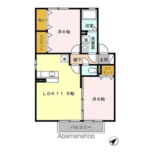 メゾン アルカディア B棟【2階】の間取り