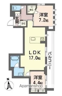 アリビオ世田谷代田【303号室】の間取り