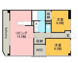 グリーンパレス西之森【2階】の間取り