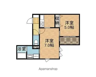 メゾンドゥエスポワール【1階】の間取り