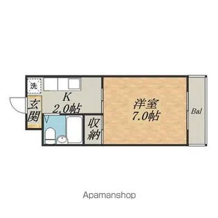 プラザ上笠【2-3号室】の間取り