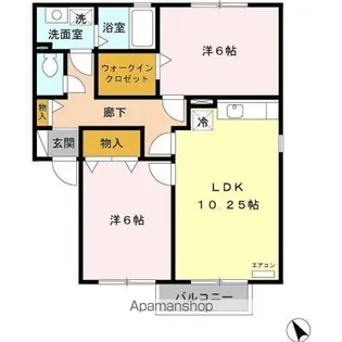 フローレス・リーベAB【2階】の間取り