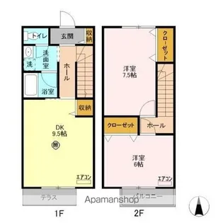 レピュート岡部 B【IV号室】の間取り