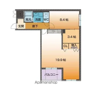 ベルフォーレ【301号室】の間取り