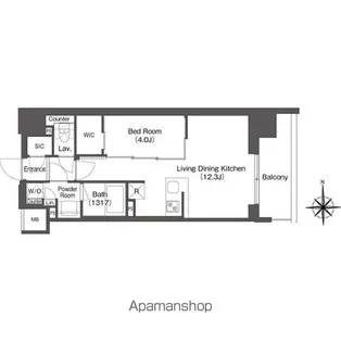 コンフォリア東新宿【14階】の間取り