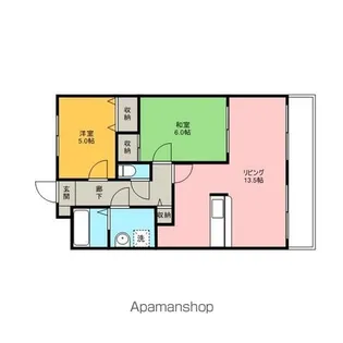 ファミール駒坂【202号室】の間取り