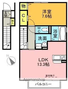 フラーテル【2階】の間取り