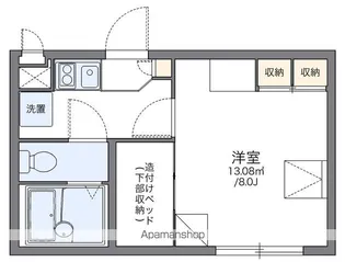 レオパレスFLOWER【201号室】の間取り