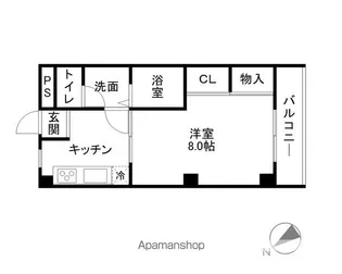 ウイングベル【105号室】の間取り