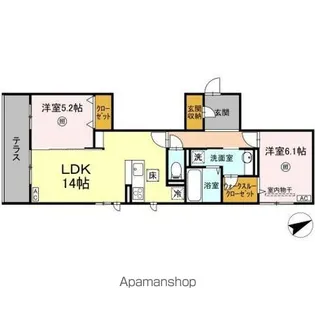 D’S LIEN (ディーズリアン) C【1階】の間取り