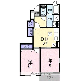 プリムラ A【1階】の間取り