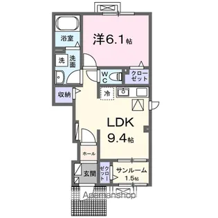 パラシオA【1階】の間取り