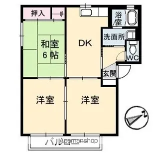 グレース曙E棟【2階】の間取り