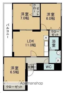 COKULAS柏木【306号室】の間取り