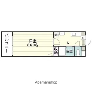 アーバン上荒田【413号室】の間取り