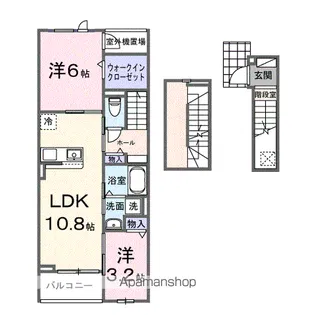フォンテーヌ春日【3階】の間取り