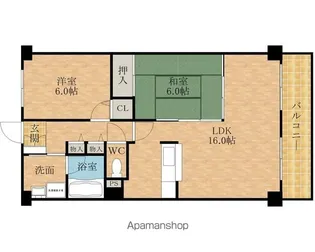 ミレニアム貝塚【403号室】の間取り