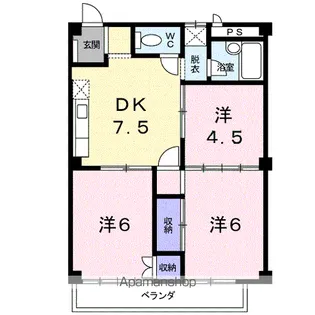 ドミール石田Ⅱ【2階】の間取り