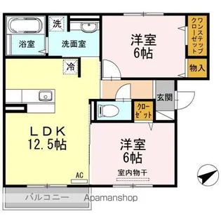 ブランチブロード樹【3階】の間取り