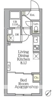 AGLAIA 新宿横寺町【406号室】の間取り