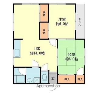 第二いかりコーポ【1階】の間取り