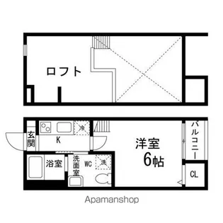杜のアパートメントB棟【101号室】の間取り